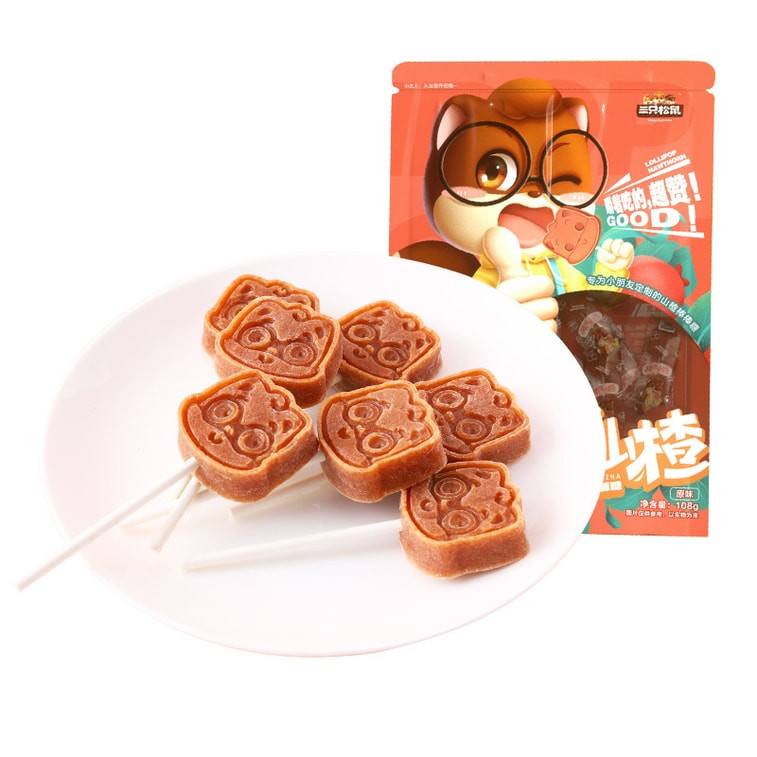 Hawthorn Lollipop Fruit Peel Hawthorn Chips Children's Snack Baby Candy Without Adding 108G/ Bag